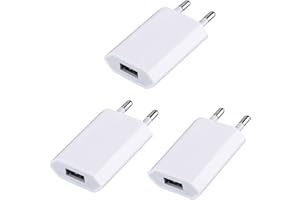 ZLONXUN 3er-Pack USB Netzteil Stecker 5V-1A - Ladegerät - Netzstecker Steckdosenadapter Ladestecker für Handy, smartwatch, Écouteurs,Jouets,Lecteur électronique