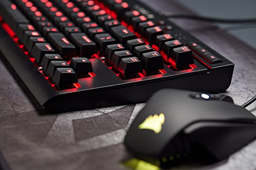 Corsair K63 - Teclado mec  nico Gaming  Cherry MX Red  retroiluminaci  n LED roja  QWERTY Espa  ol   Negro