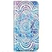 Price comparison product image Surakey iPhone 5S Case,iPhone SE Case, Soft PU Leather Flip Case Wallet Protective 3D Colorful Flower Pattern Crystal Glitter Bling Case in Bookstyle Cover for Apple iPhone 5S / SE /5,Mandala