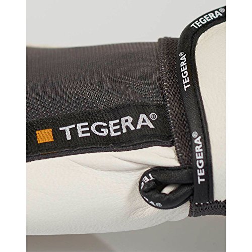 Ejendals Lederhandschuh Tegera 116, Größe 9, 1 Stück, grau / weiß, 116-9 - 3