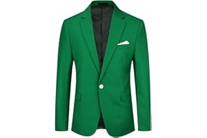 YOUTHUP Blazer da Uomo Slim Fit Formale Giacca da Abito Casual 1 Pulsante Elegante Giacche