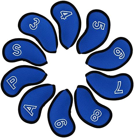 Golf Iron Headcovers 10PCS Neoprene Head Covers Set Club Protector LOB Wedges For Callaway Cobra Ping G30 G25 Taylormade M2 M1 Titleist 718 AP1 AP2 AP3