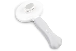 GLÜCKPET Cepillo para Gatos con Forma de Pata, Gris, Quitapelos, Autolimpiable