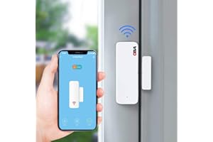 OBA SECURITY OBA Sensore allarme di apertura WIFI. Per porte e finestre, avviso tramite notifica sullo Smartphone Funziona con Alexa Google Home SmartLife