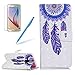 Produktbild Für Galaxy S9 Hülle Leder, Girlyard 3D Gemalte Blau Feder Traumfänger Muster Entwurf Schutzhülle Tasche PU + TPU Silikon Innere Cover Wallet Flip Case Bookstyle Standfunktion Kartenfächer Magnet Handyhülle für Samsung Galaxy S9