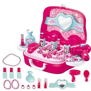 WeKidz Beauty Play Set Toy Beauty Makeup Pretend Play Toy Set for Girl with Makeup Accessories