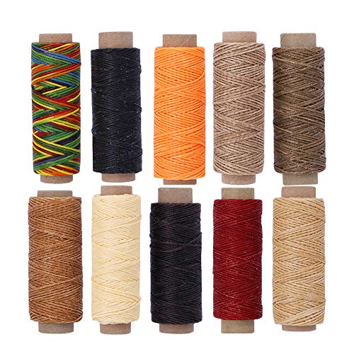 KA MAI KA 8 Rollos Ledergarn Gewachste Baumwollschnur Wachsband 30 m por Rollo para Lederarbeiten Nähen Stickereien en 8 Colores