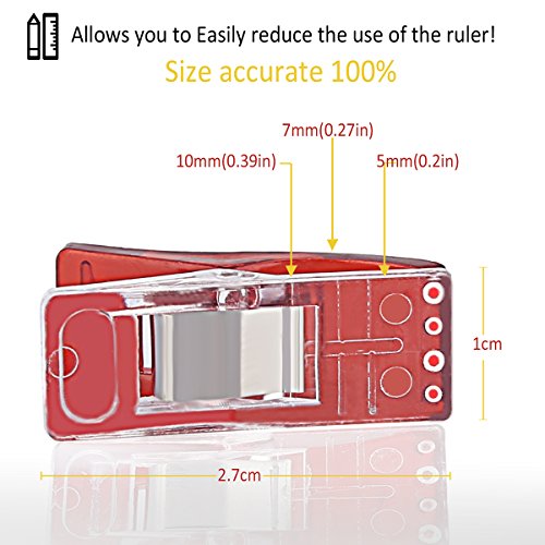 80 Stoffklammern Wonder Clips mehrfarbig Nähen Zubehöre Kunststoff Patchwork Buckle Multi-Use Nähmaschinenhelfer Kurzwaren (80 Mischung) - 2