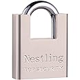 AMMIY Heavy Duty Padlock, Solid Brass Keyed Padlock with 4 Master Keys, Weatherproof Padlock for Outdoor Use，Keyed Padlock for Sheds, Storage Unit Gate, Gym Locker, Fence, Toolbox,Garages