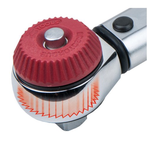 KS Tools 1/2 Zoll Ergotorqu Eprecision Drehmomentschlüssel mit Drehknopf Umsteck Ratschenkopf, 20-200 Nm, Limited Edition, 516.6042 - 12
