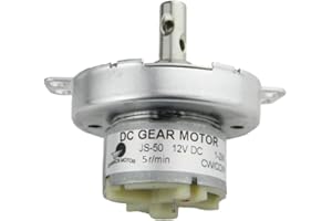CHANCS Moteur à Engrenages JS-50 DC 12V 5RPM Motoréducteur 2W Moteur électrique