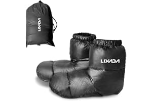 Lixada Copertura dei Piedi Tenere Caldo per Uomo Donne A Prova di Vento Stivali Caldi Pantofole Invernali Ultraleggero Portatile per il Campeggio In Viaggio Casa, M(35-39) / L(40-44)