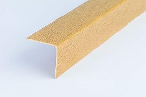 Wood Effect Plastic PVC Corner 1M Angle Trim Wall Corner Guard Edge Protector TMW Profiles (20mm x 20mm x 1M, Mountain Oak)