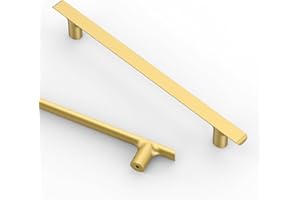 9BUILD 10 Pack 192MM Gold Cabinet Handles - Zinc Alloy-Suitable for Cupboards, Wardrobes, Drawers, Doors & Cabinets-UK0046