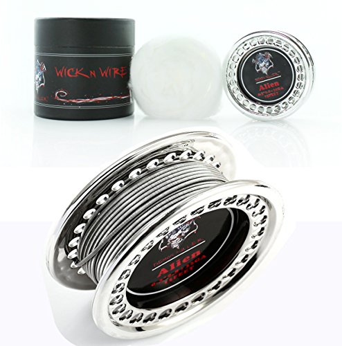 Demon KillerVape Alien Wire, 0.3 * 0.8 + 32GA 5M Alambres con Algodón, Alambre de Resistencia Rebuildable Vaping Wires