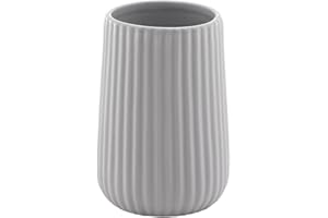 Gedy Grey, G-Marika, Bathroom, Ceramic Toothbrush Holder, R&D Design, Measures 11.6 x 8 x 8 cm, 2 Years Warranty, One Size