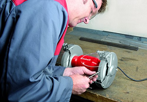 Einhell Doppelschleifer TC-BG 200 (400 W, Drehzahl 2950 min-1, 230 V/50 Hz, inkl. Grob- und Feinschleifscheibe mit 200mm Durchmesser, flexible Welle) - 6