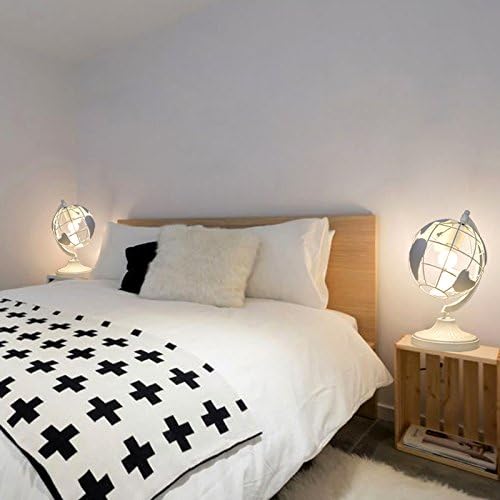 Creative Nordic Modern Led Eye Globe Lamp American - Style Bedroom Bedside Desk Decoration Lamps,White,High 35cm wide 17cm