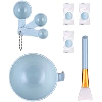 MINISO 6 PCs Set DIY Facial Face Mask Bowl Brush, Spoon, Stick Kit, Blue