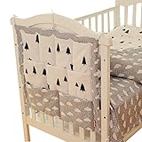 Vine Baby Betttasche für Baby Bett - mit gestickter Applikation, Utensilio, Wandaufbewahrung, Aufbewahrung fürs Kinderbett