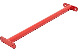 TRIBECCO® Barre de gymnastique en métal (rouge, 115 cm)