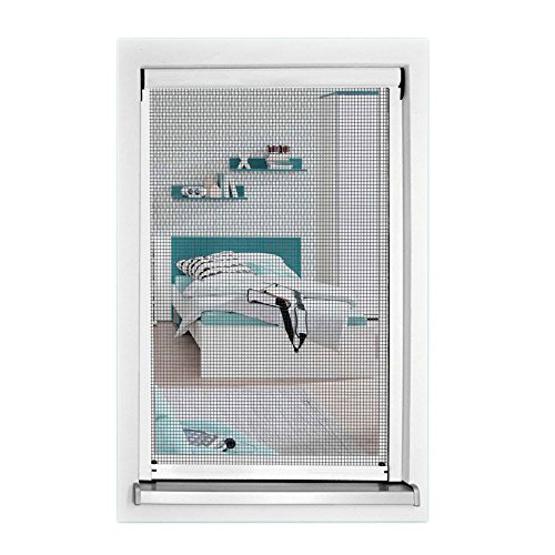 1PLUS Standard Insektenschutz-Rollo für Fenster, 130 x 160 cm, individuell kürzbar, weiß - 2