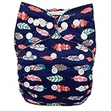 SSstar Printed Reusable Onesize Washable Baby Cloth Diaper Nappy Star + 2 Insert (SSH030)