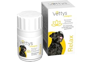 Vettys Integra Relax - Integratore per il Benessere e il Rilassamento del Cane - 30 Compresse