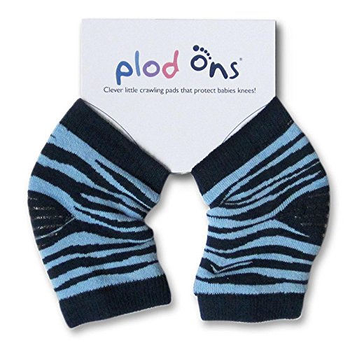 Sock Ons Plod Ons Crawling Knee Protectors - Blue Stripe