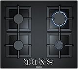  Siemens EP6A6PB20 Integrado Encimera de gas Negro hobs - Placa (Integrado, Encimera de gas, Vidrio, Negro, hierro fundido, 1000 W)