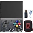 BVXZIOP Miyoo Mini Plus Retro Game Console,Portable Handheld Video Game Console ，3.5 inch IPS Screen with 64GB Card 7000+ Games, Linux System Support WiFi Battle (Black, 64G)