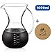 Produktbild Ecooe 1000ml / 33.3oz Pour-Over Kaffeezubereiter\Glasrug\Karaffe zum Teilen mit Korkmatte und einer Reinigungsbürstezum Teilen
