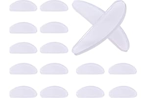 FRIENDA 10 Paires Coussinets de Nez Adhésif Plaquettes de Nez en Silicone Antidérapant pour Lunettes Lunettes de Soleil Spectacles (Transparent, 1 mm)
