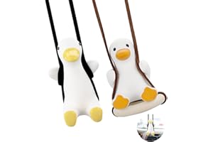 GKZB Pendentif Voiture Canard Auto Rétroviseurs Charmes 2Pièces Canard qui se balance Ornement Suspendu Mignon Volant Suspendu Pendentif Petit Canard Aromathérapie Décoration l'Ameublement Cadeau Amusant