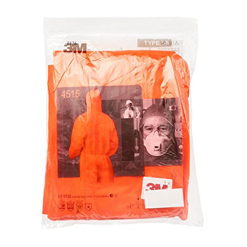 3M 4515OS Schutzanzug, Typ 5/6, Größe S, Orange - 5