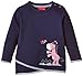 SALT AND PEPPER Baby Girls B Sweat my Pony uni Plain Crew Neck Long Sleeve Sweatshirt, Blue (navy Blue 450), 3-6 Months (Manufacturer size: 68)
