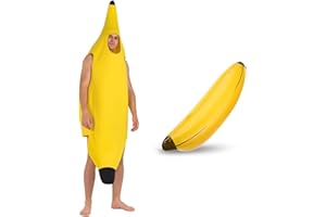 GegXcn 2pcs Banana Costume, Inflatable Banana Toy, Fruit Costume, Adult Halloween Costumes, for Christmas, Parties, Carnivals, Cosplay