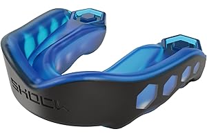 ‎SHOCK DOCTOR Shock Doctor Unisex – Erwachsene Gel Max 6100 Mundschutz, blau-schwarz, Senior EU