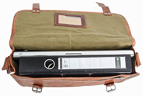 Gusti Leder nature „Paul“ Umhängetasche Laptoptasche Ledertasche Vintage Unitasche Aktentasche Rustikal Büro Lehrertasche Arbeitstasche Ledertasche Umhängetasche Leitz Ordner Messenger Braun U24n-1 - 4