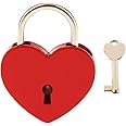 Vintage Vorhängeschloss Herzform - Liebesschloss Mit Schlüssel 3,8x3cm Bronze