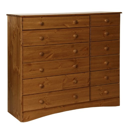 Scandi pine 6+6 extra wide chest of drawers Amazon.co.uk Kitchen & Home