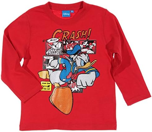 T-shirt Long Sleeve Kids, Boys Mickey Mous'and Duck Donald 6ans Red