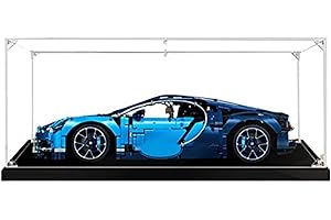 Tirff Acrylic Display Case Compatible avec Lego 42083 Technic Bugatti Chiron, Vitrine Acrylique Dustproof Display Case for Lego 42083 - Lego Modèle Non Incluse (42038 2MM)