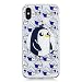 Produktbild Everainy iPhone XS MAX Hülle Silikon Transparent Durchsichtig mit Muster Ultra Slim Gummi Hüllen für iPhone XS MAX Handyhülle Stoßfest TPU Gel Stoßstange Schutzhülle (Pinguin)