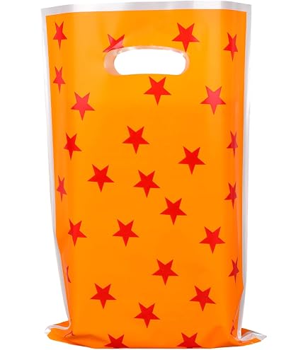 50 Sacchetti Regalo Anime Con Stelle Rosse E Manici - Perfetti Per Feste, Caramelle E Piccoli Regali - 2