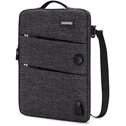 DOMISO 10,1-10,5 Pulgadas Funda Protectora con Puerto de Carga USB 3ways Bolso Bandolera para Ordenador Portátil / Tablet / 9.7" iPad Pro / 10.1" Lenovo Tab 4 Plus / ASUS / Acer / HP / Toshiba , Negro