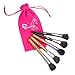 Qivange Blush Brush Powder Brush Face Brush Makeup Brush Cosmetic Brush (Black & Coffee)