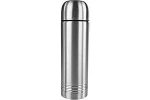 Emsa 618101600 Senator Isolierflasche, Thermosflasche, mobiler Kaffeebecher, 1000ml, Thermobecher, Isolierbecher, Safe Loc Verschluss, edelstahl