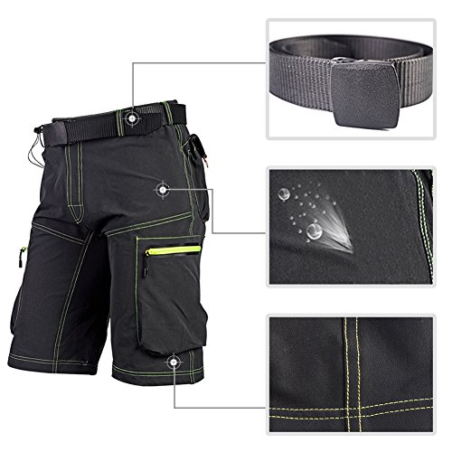 BicRad Herren MTB Shorts Trekking Downhill mit Gürtel - 5