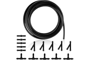 GTLM Kit de Manguera de Limpiaparabrisas Coche,5 m Tubo de Limpiaparabrisas con 15 Conectores para Lavaparabrisas,Accesorios Coche para Conectar el Pulverizador de Limpiaparabrisas